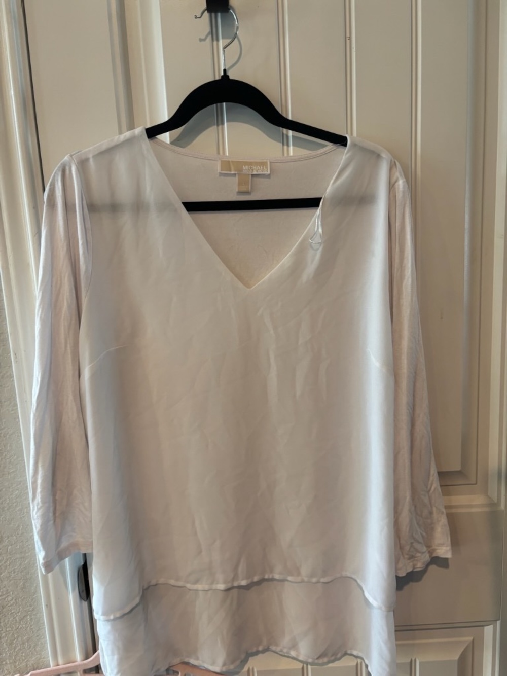 Michael Kors white 3/4 sleeve blouse